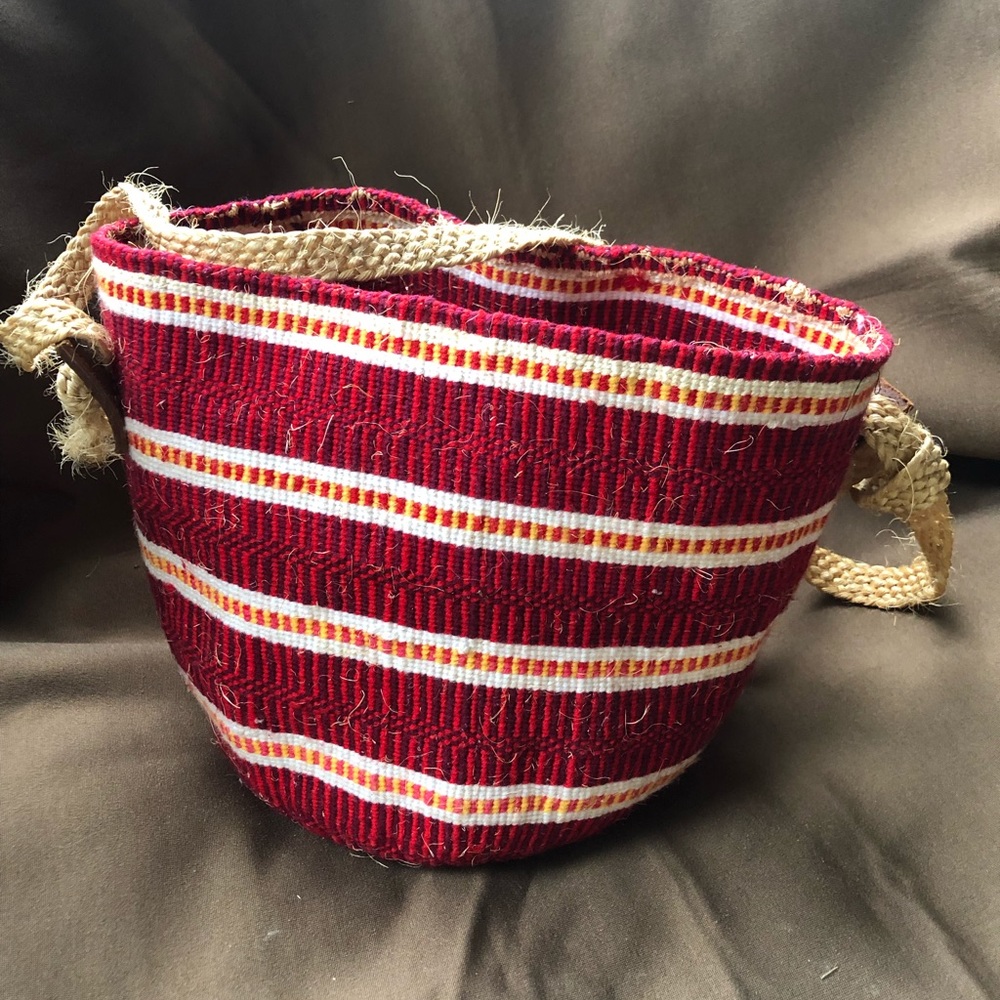 Jute sisal hemp market tote bag in great colors